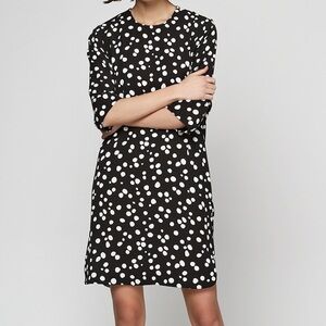 & Other Stories Black and White Polka Dot Mini Dress